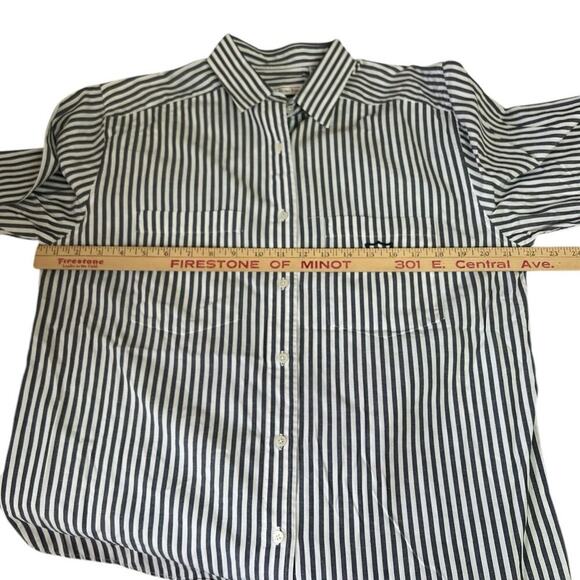 Talbots cotton striped shirt, long sleeves, button down, women's size M - Picture 6 of 7